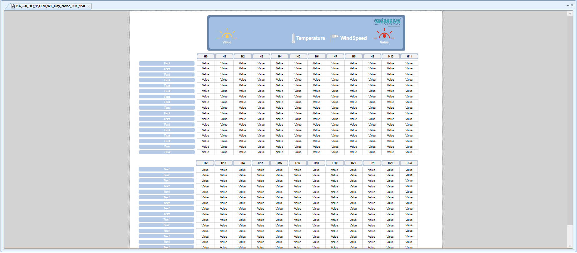 Day Weather Forecasts Engineering Graphic Template