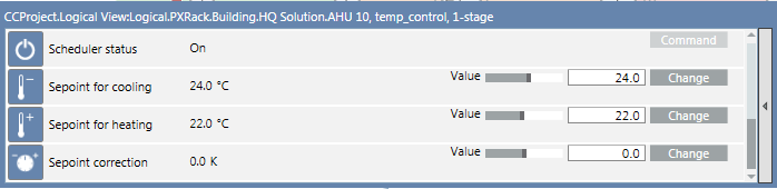 Air Handling Unit Setpoints