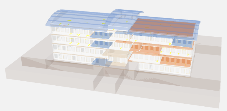 Alarm Overview in the Building in the X-ray View
