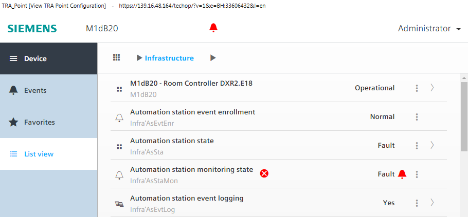 Desigo Automation Station Information