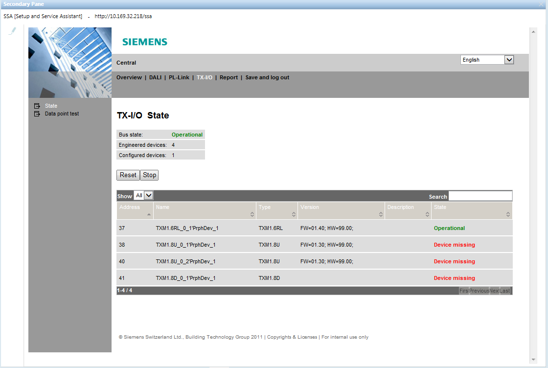 Desigo Automation - Setup and Service Assistant