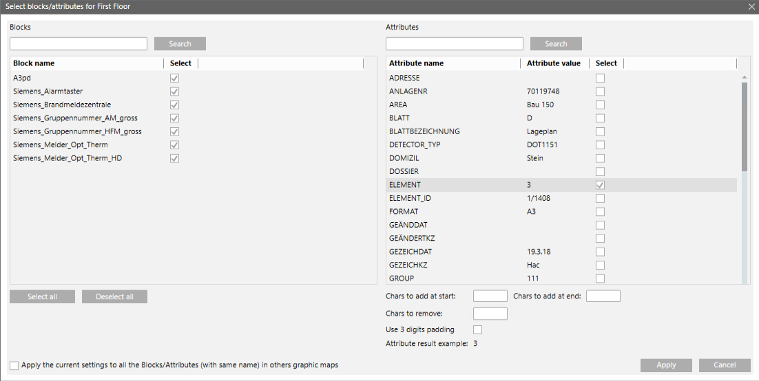 Page 2: Select Blocks and Attributes